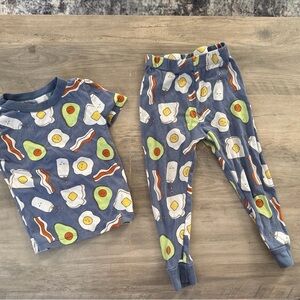 wonder nation Blue Breakfast Print Kids Pajama Set